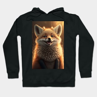 Cool portrait of a cute Fox Hoodie